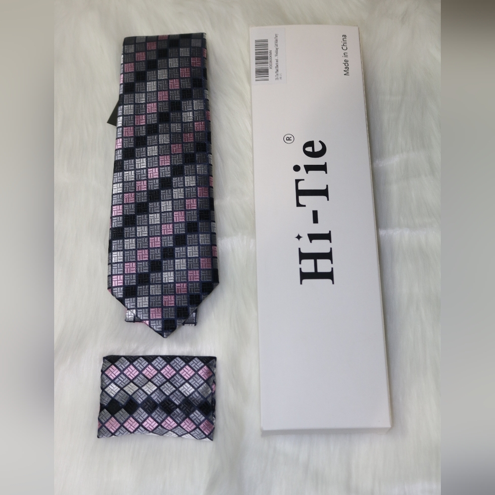 Hi-Tie, OS, Shaded Gray, Black, and Light Pink